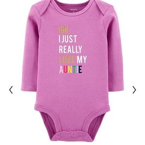 Carter's IDK I just really 💕 my auntie onesie 9m